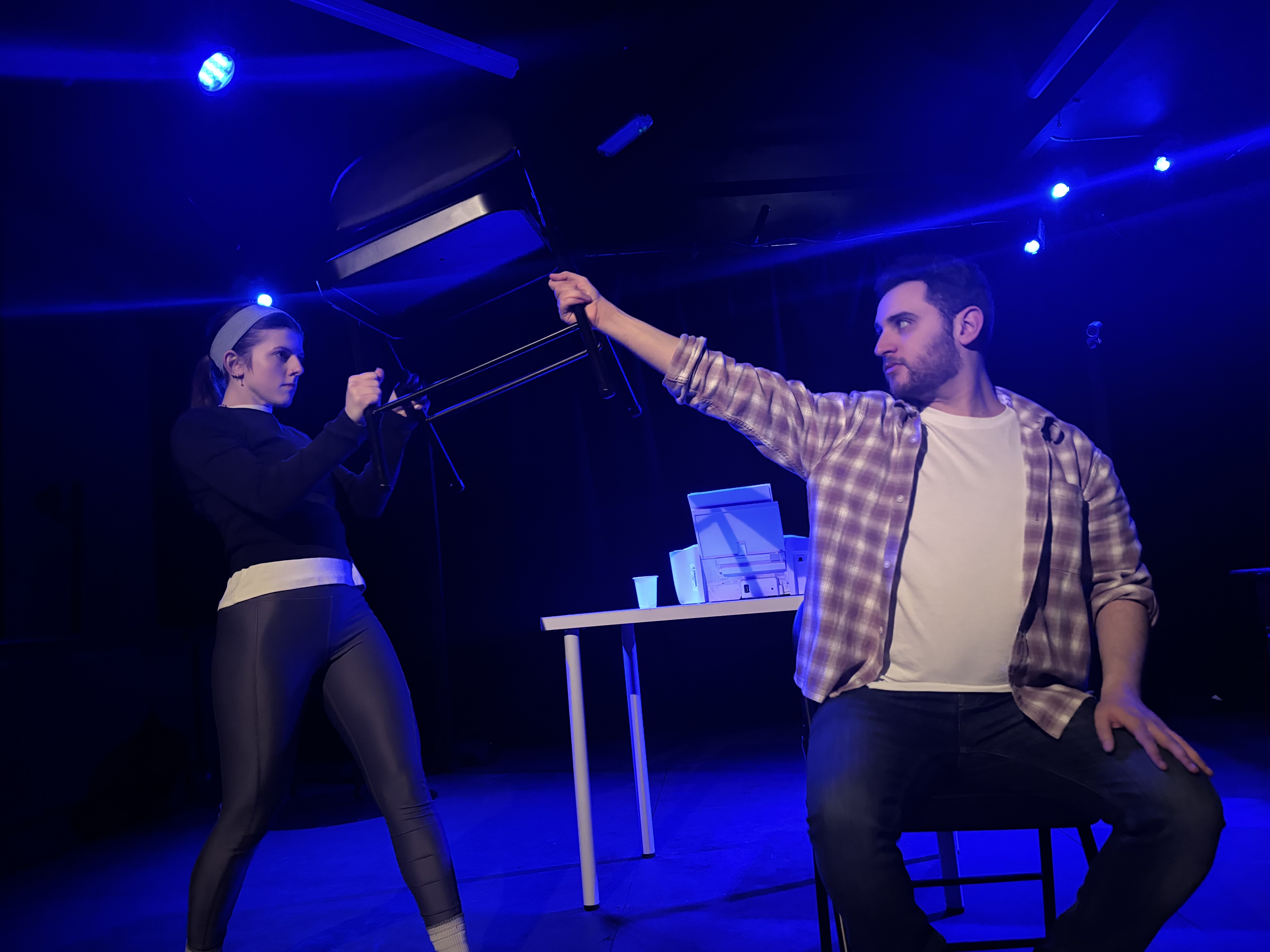 Barbary Lion production still from stage rehearsal